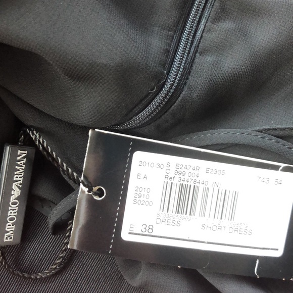 NWT Emporio Armani strapless jewel beaded 100% silk flyaway layered minidress - Picture 13 of 15